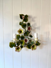 Load image into Gallery viewer, Pair of Italian floral tole wall sconces