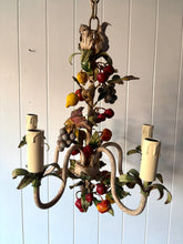 Load image into Gallery viewer, 1940s Italian Tole Fruit Chandelier