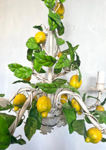Load image into Gallery viewer, Italian Tole Lemon Chandelier