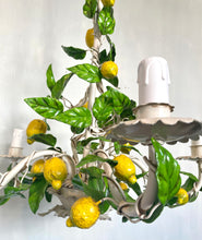 Load image into Gallery viewer, Italian Tole Lemon Chandelier