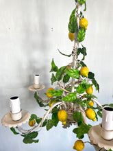 Load image into Gallery viewer, Italian Tole Lemon Chandelier