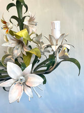 Load image into Gallery viewer, Mid-century Italian Tole Lillies Chandelier