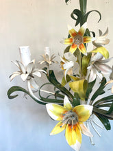 Load image into Gallery viewer, Mid-century Italian Tole Lillies Chandelier