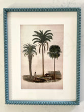 Load image into Gallery viewer, Tropical Botanical Print in "Ocean Blue" Bobbin Frame