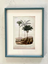 Load image into Gallery viewer, Tropical Botanical Print in "Ocean Blue" Bobbin Frame