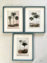 Load image into Gallery viewer, Tropical Botanical Print in "Ocean Blue" Bobbin Frame