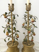 Load image into Gallery viewer, Pair of Italian Tole Pear Lamps