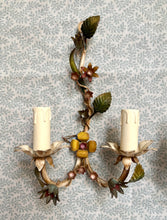 Load image into Gallery viewer, Pastel Floral Tole Sconces