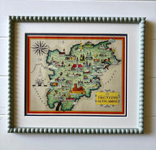 Load image into Gallery viewer, Mid-century Trentino Alto Adige map in Duck Egg Bobbin Frame
