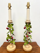 Load image into Gallery viewer, Italian Strawberry Tole Lamps