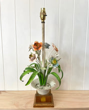 Load image into Gallery viewer, Beautiful floral toleware lamp base