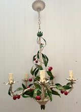Load image into Gallery viewer, French Tole Cherries Chandelier