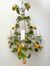 Load image into Gallery viewer, French Tole Lemon Chandelier