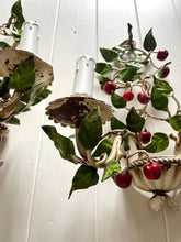 Load image into Gallery viewer, Pair of Italian Tole Cherry Wall Sconces
