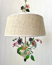 Load image into Gallery viewer, Stunning Italian floral tole pendant light