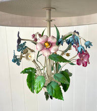 Load image into Gallery viewer, Stunning Italian floral tole pendant light