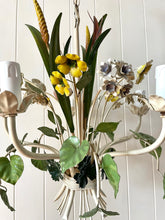 Load image into Gallery viewer, Italian floral tole pendant light