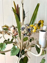 Load image into Gallery viewer, Italian floral tole pendant light