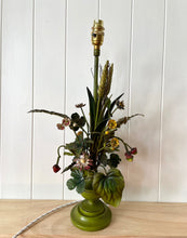 Load image into Gallery viewer, Floral Italian toleware lampbase