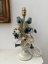 Load image into Gallery viewer, Blue Floral Tole Lamp
