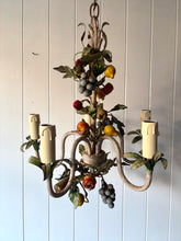 Load image into Gallery viewer, 1940s Italian Tole Fruit Chandelier

