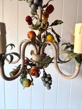 Load image into Gallery viewer, 1940s Italian Tole Fruit Chandelier
