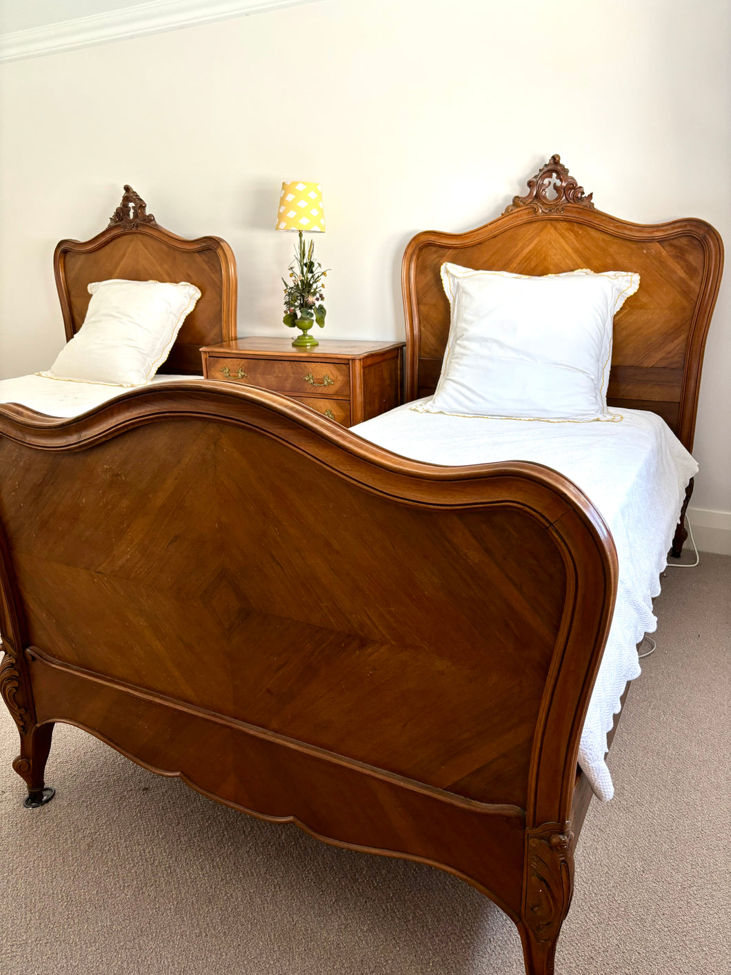 Pair of Antique French Louis XV Beds
