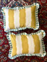 Load image into Gallery viewer, Yellow &quot;Balcony Stripe&quot; Cushion

