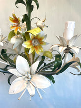 Load image into Gallery viewer, Mid-century Italian Tole Lillies Chandelier

