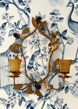 Load image into Gallery viewer, Italian Gilt Tole Mirrored Sconce
