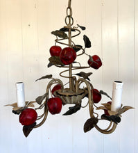 Load image into Gallery viewer, Italian Tole Apple Chandelier

