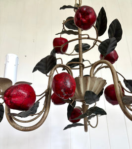 Italian Tole Apple Chandelier