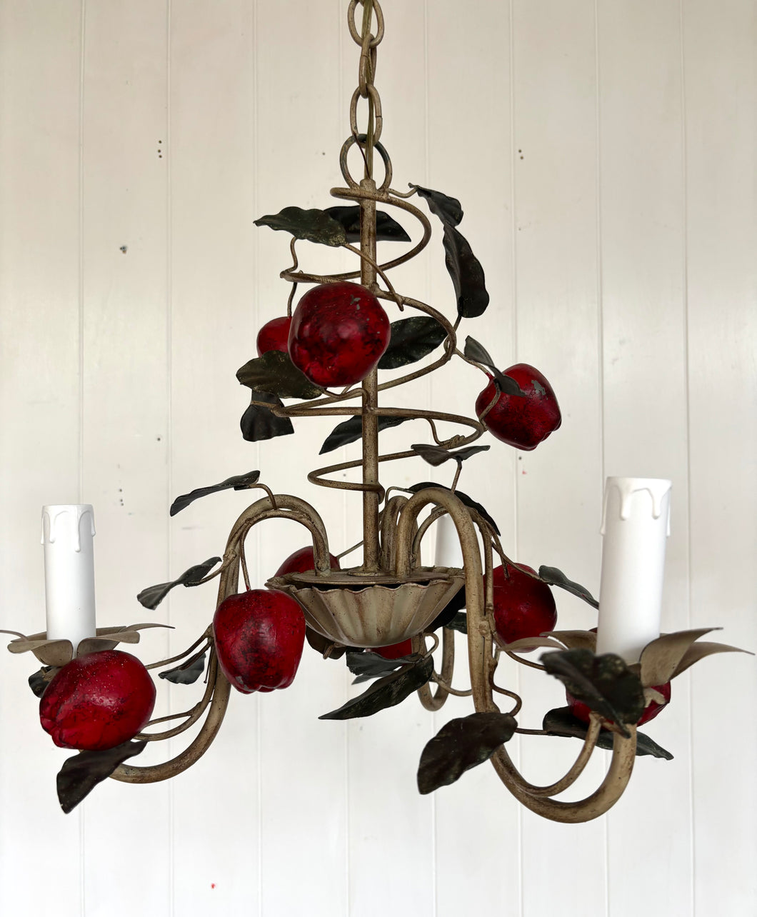 Italian Tole Apple Chandelier