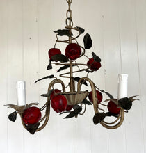 Load image into Gallery viewer, Italian Tole Apple Chandelier
