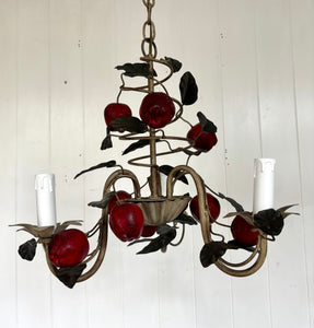 Italian Tole Apple Chandelier