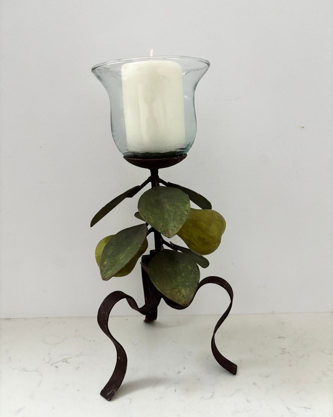Pear Tole Candleholder