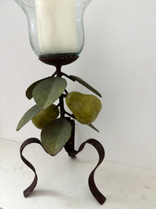 Pear Tole Candleholder