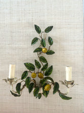 Load image into Gallery viewer, Pair of Lemon Tole Sconces
