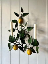 Load image into Gallery viewer, Italian Lemon Tole Sconce
