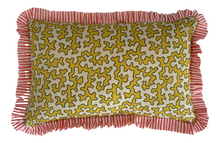 Load image into Gallery viewer, Yellow &quot;Squiggle&quot; Cushion
