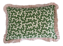 Load image into Gallery viewer, Green “Squiggle” Cushion
