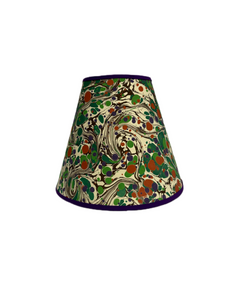 Purple & Burnt Orange Marbled Lampshade