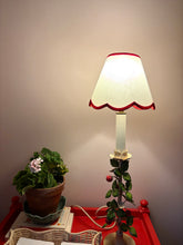Load image into Gallery viewer, Small parchment scalloped lampshade
