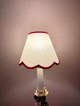 Load image into Gallery viewer, Small parchment scalloped lampshade

