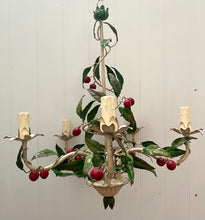 Load image into Gallery viewer, French Tole Cherries Chandelier
