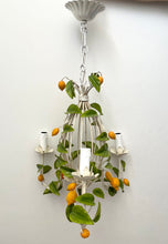 Load image into Gallery viewer, French Tole Lemon Chandelier
