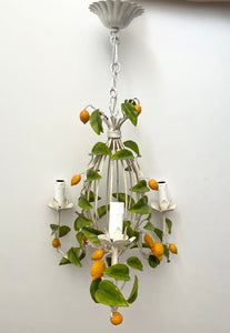 French Tole Lemon Chandelier