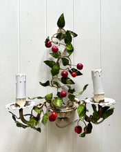 Load image into Gallery viewer, Pair of Italian Tole Cherry Wall Sconces
