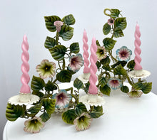 Load image into Gallery viewer, Pair of Italian floral tole wall sconces
