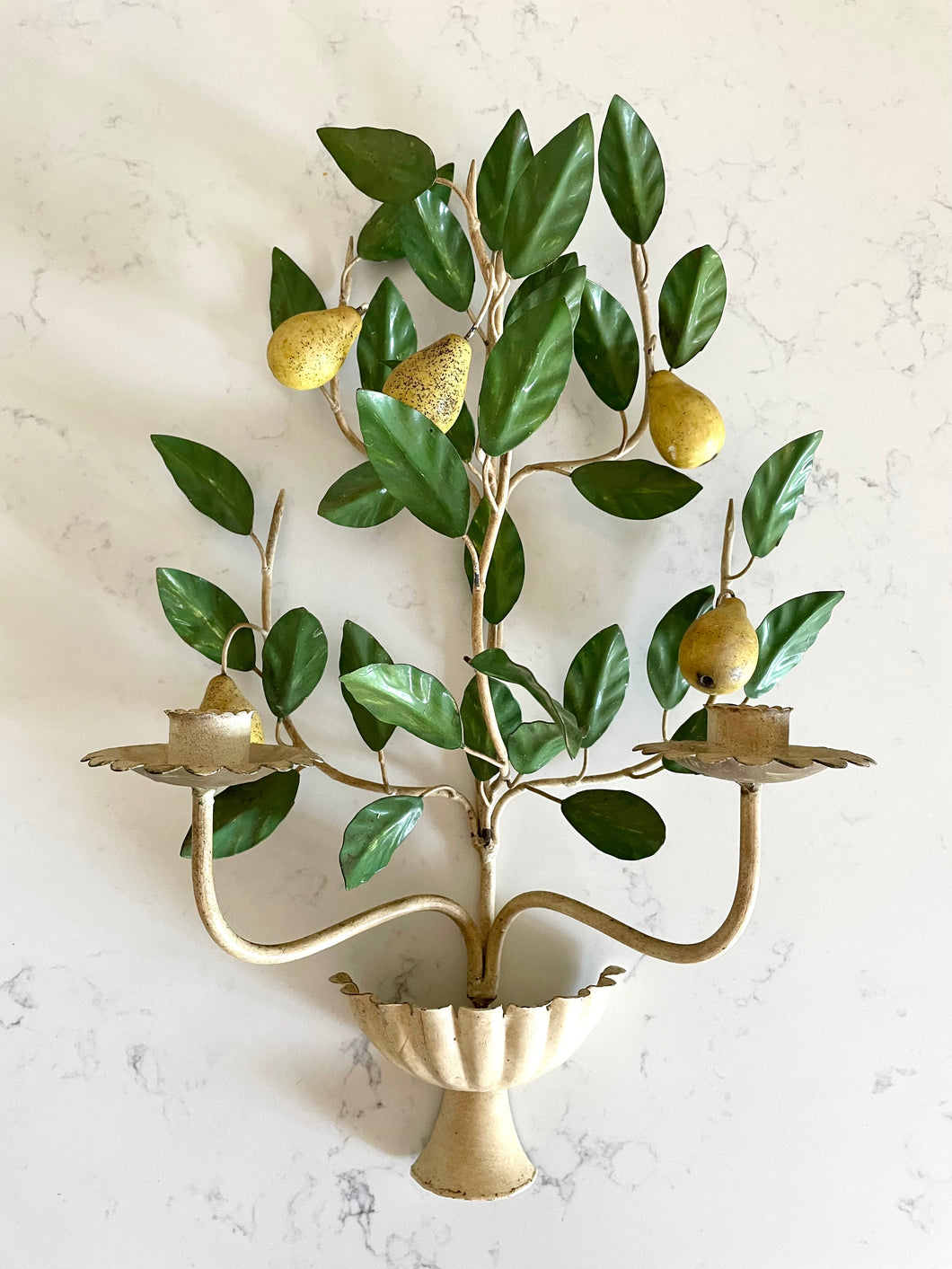 Beautiful Italian Pear Tole Sconce